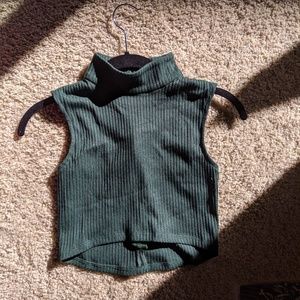 [New] Lovers+Friends Green Cropped Top